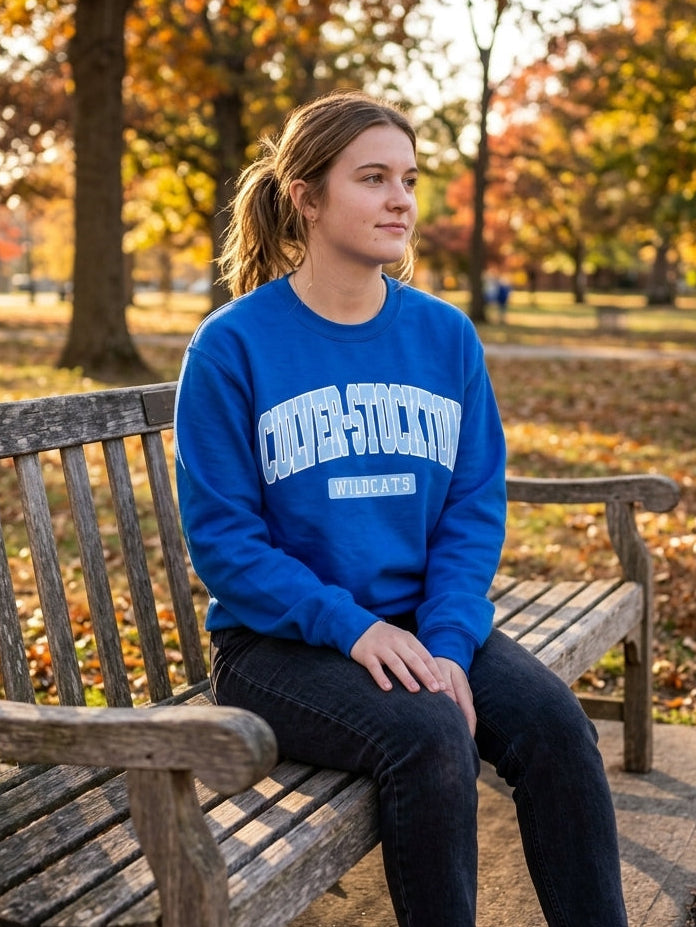 Vibrant Blue Crew Neck