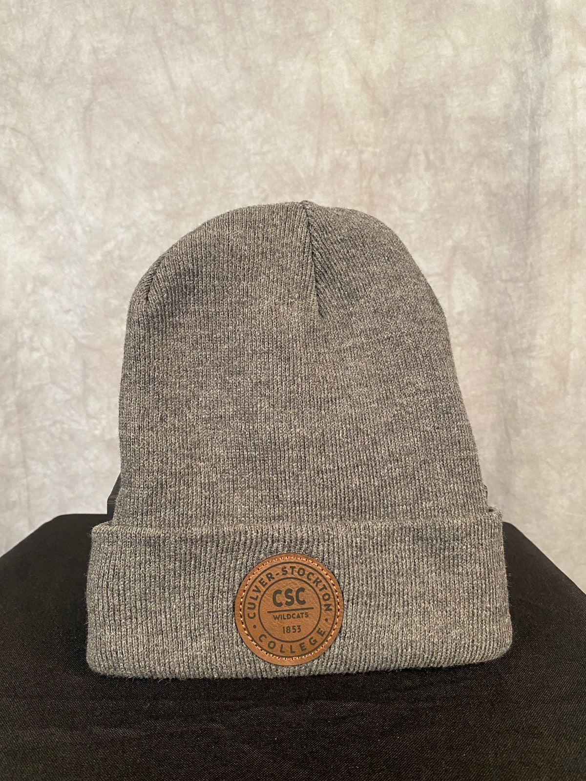 Leather Patch Beanie