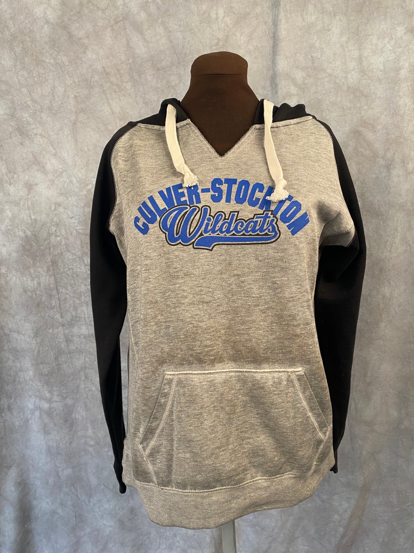 Grey V-Neck Hoodie