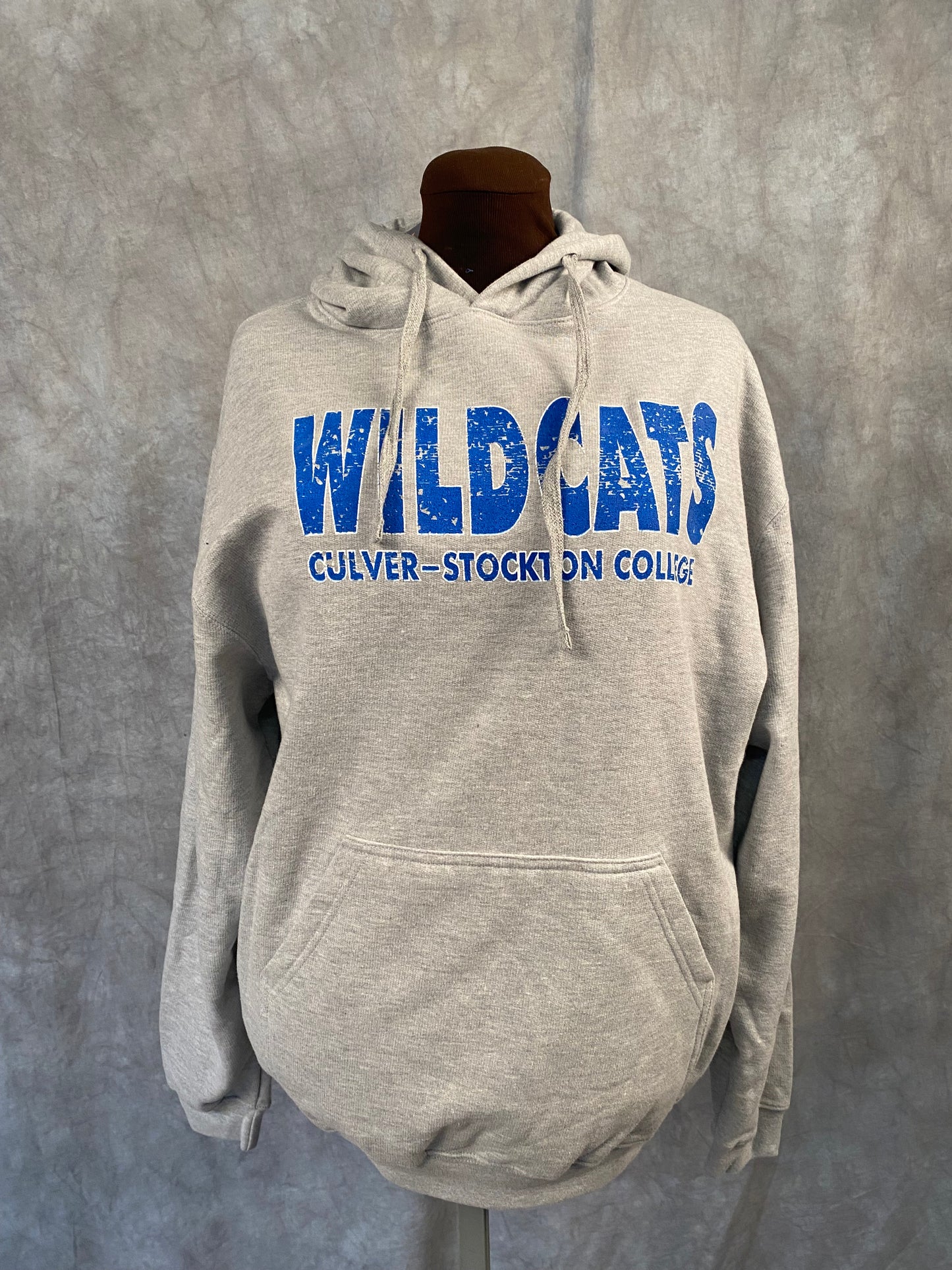 Grey Distressed Wildcat Hoodie
