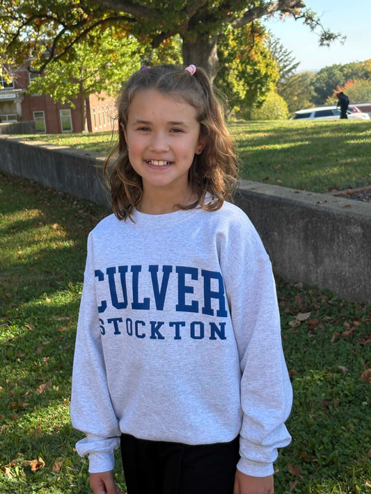 Youth Ash Grey Crew Neck with Culver-Stockton