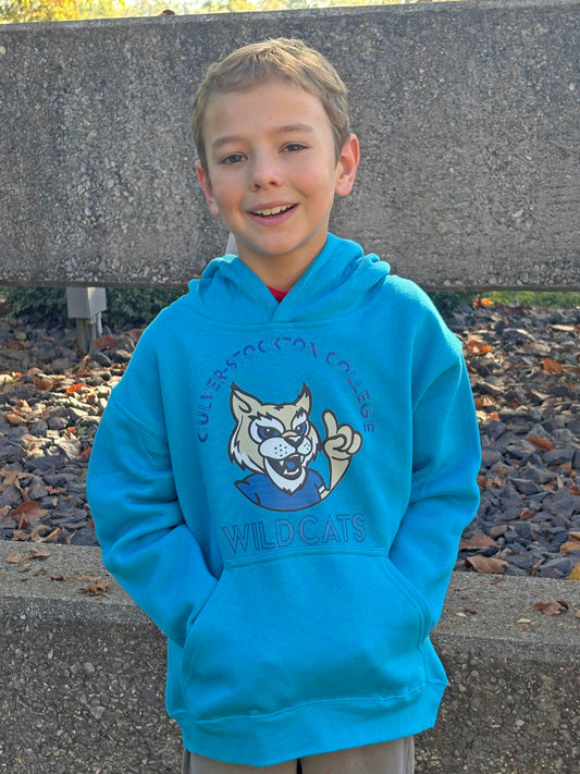 Youth bright blue hoodie