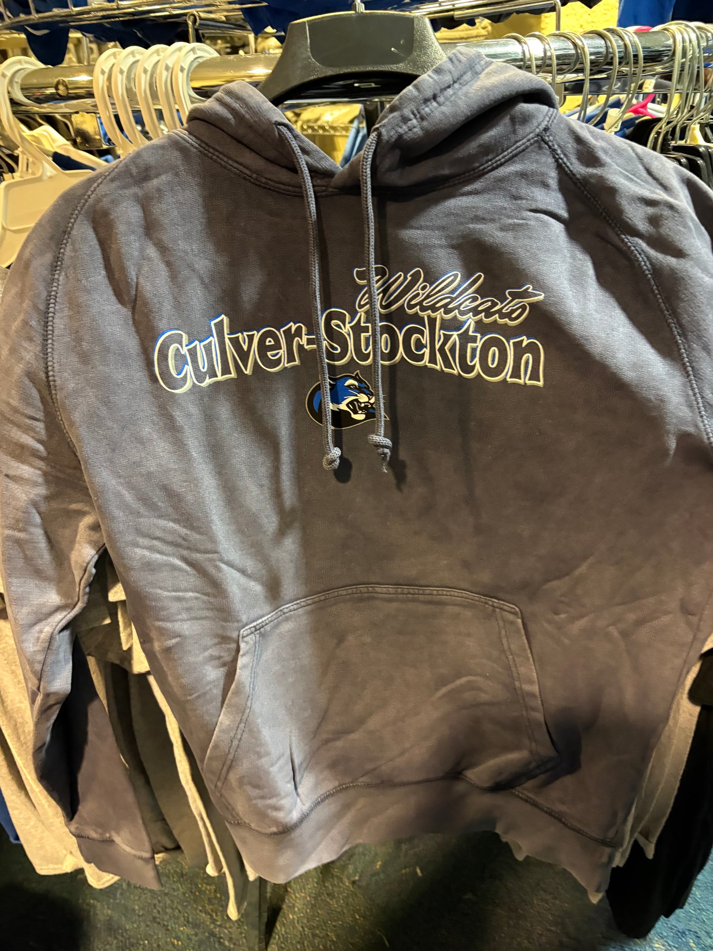 Distressed Grey Wildcat Hoodie