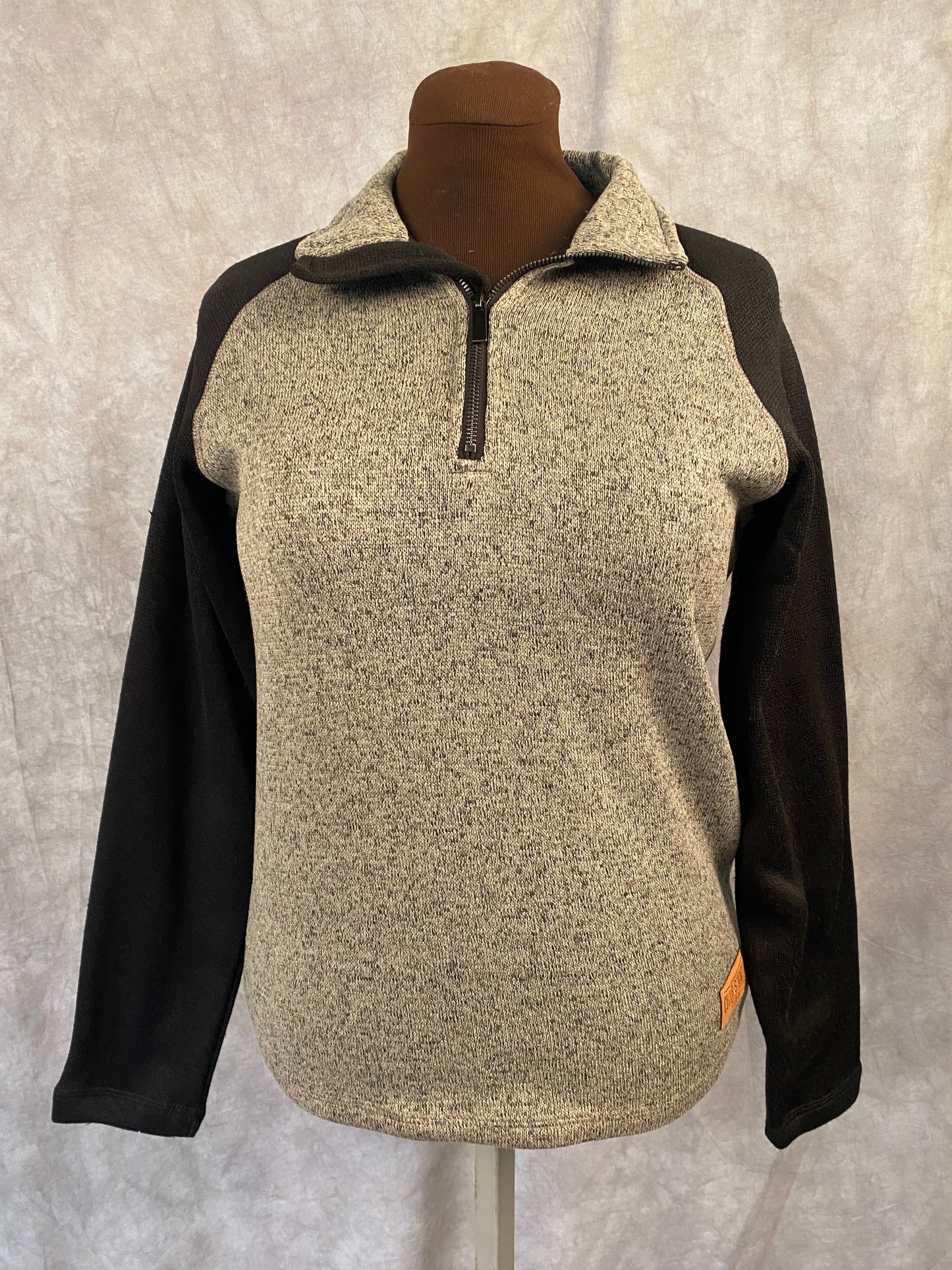 Grey & Black Fleece Quarter Zip