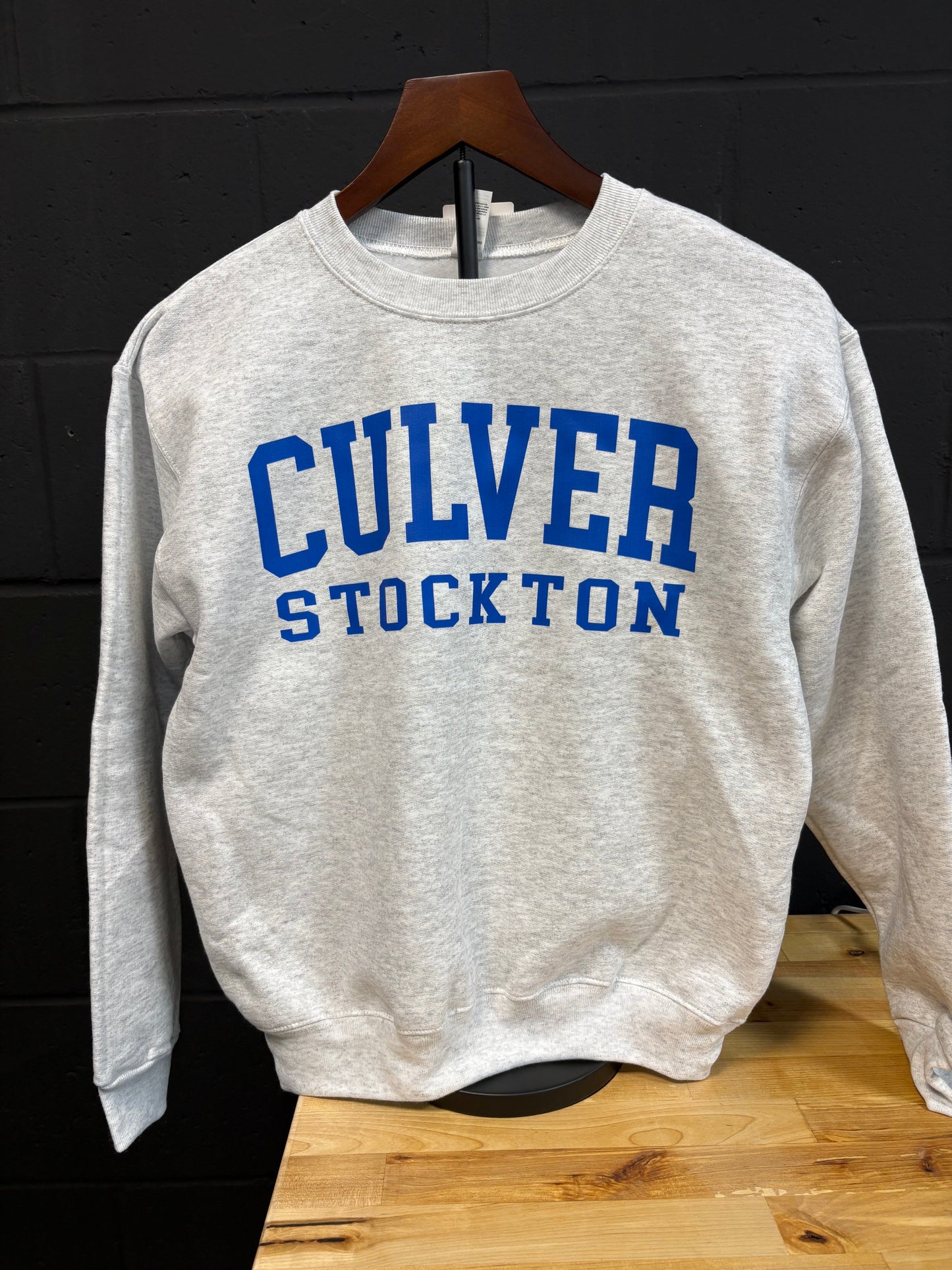 Adult Ash Grey Crew Neck with Culver-Stockton