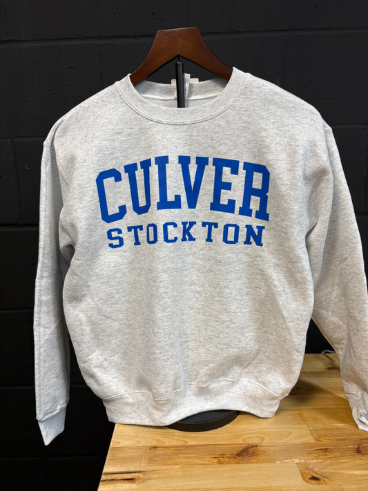 Adult Ash Grey Crew Neck with Culver-Stockton