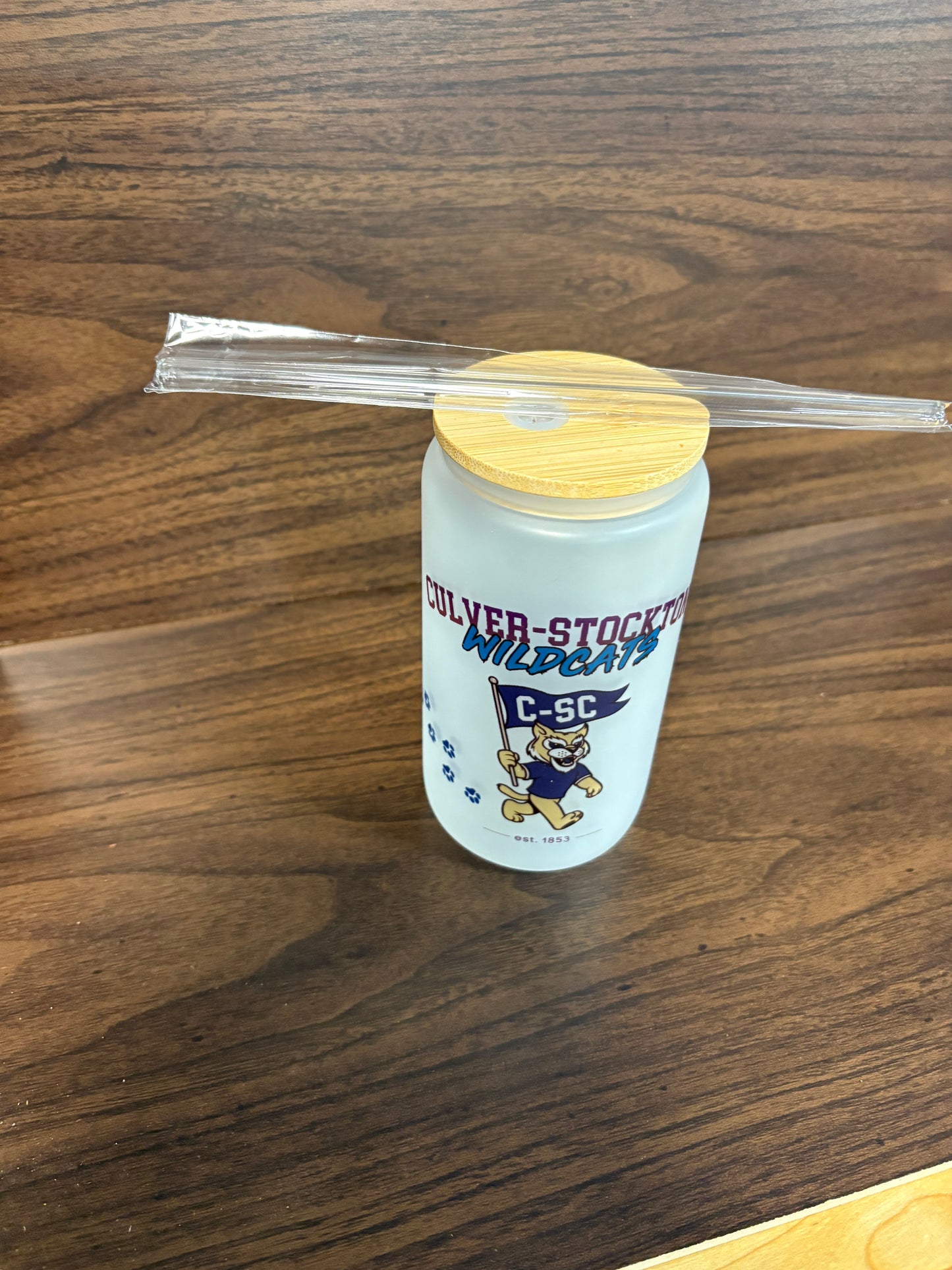 C-SC Glass Cup with Bamboo Lid