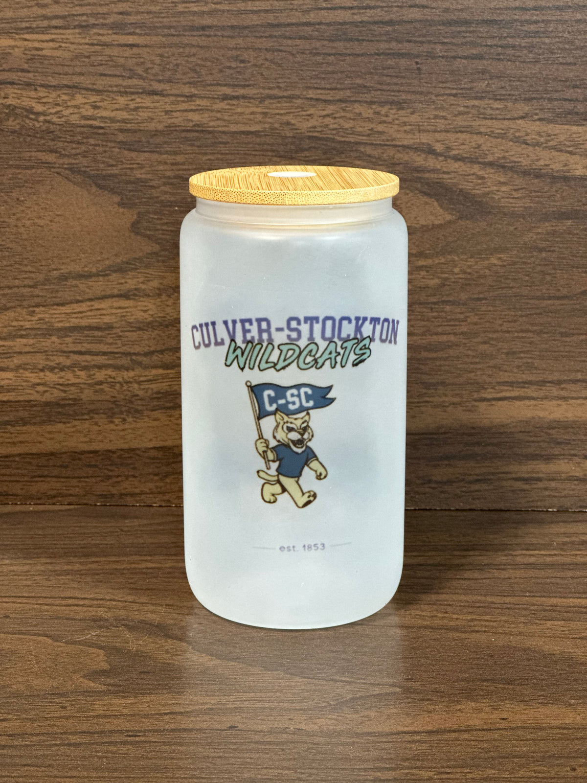 C-SC Glass Cup with Bamboo Lid