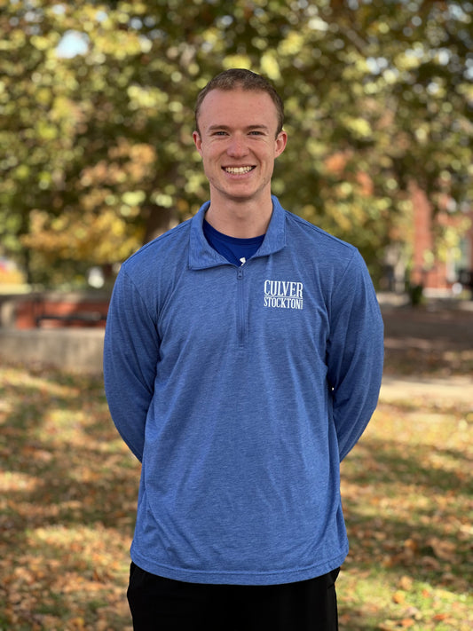 Unisex Quarter Zip Blue