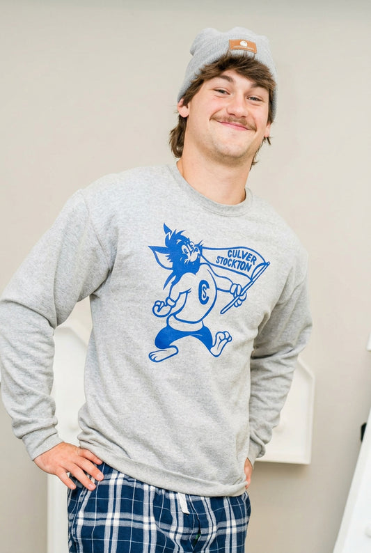 Grey Crew Neck Marching Tom